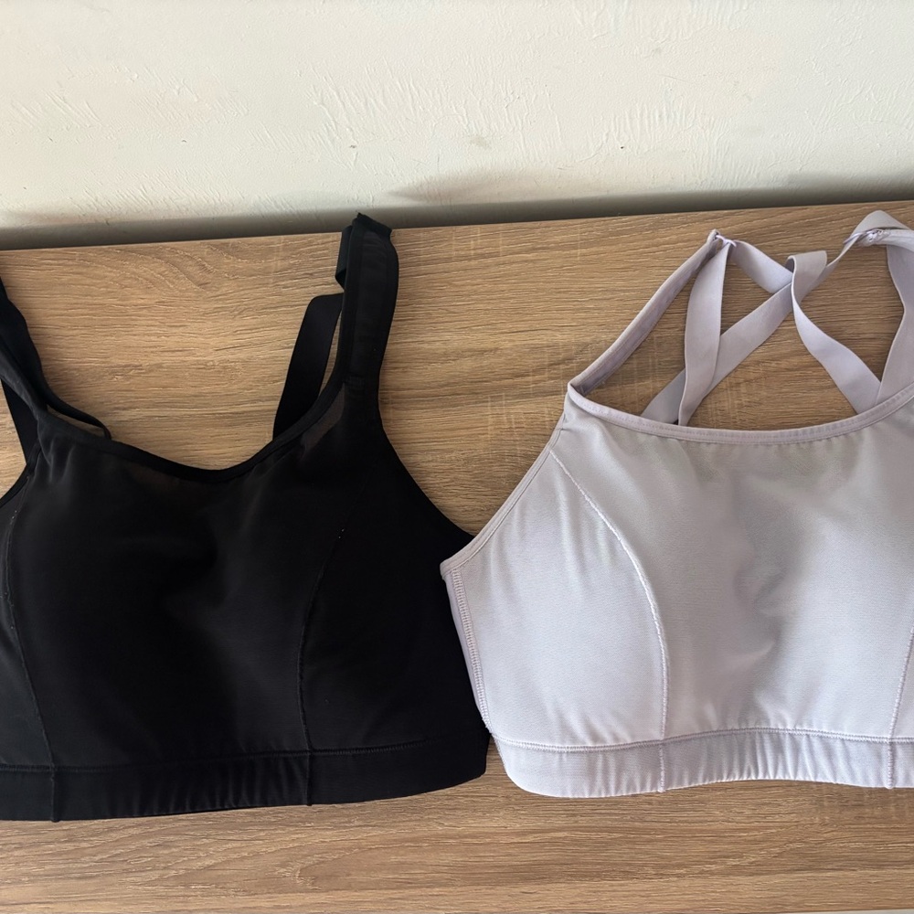 POPFLEX Superbra Black Lavender Bundle Adjustable straps built in padding SIZE M